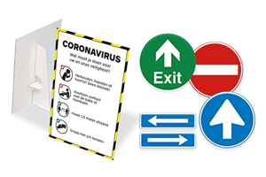 Corona communicatiemiddelen - Borden